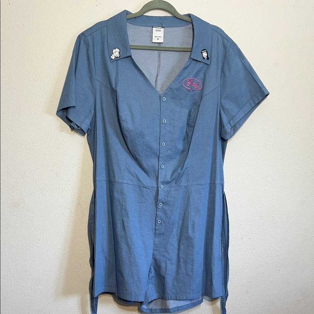 Halloween Costume Betty From Archie Comics Blue Button-Up Romper Size 18